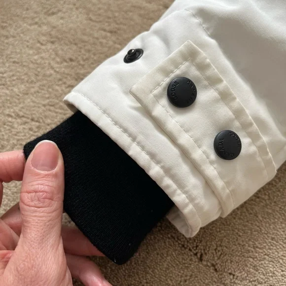 Canada Goose White Puffer Jacket with Fur Hood - Picture 4 of 16